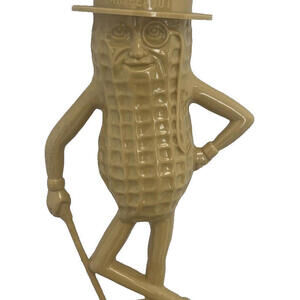 Vintage 1970s Planter’s Mr. Peanut molded plastic coin bank 8”